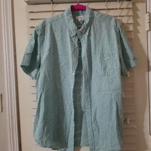 Sonoma men’s XL teal with black speckles short sleeve button up
